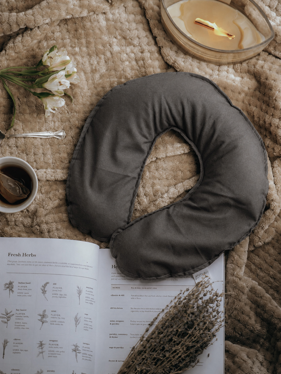 Weighted Neck Pillow for Vagus Nerve & Nervous System Support | Hot or Cold Aromatherapy