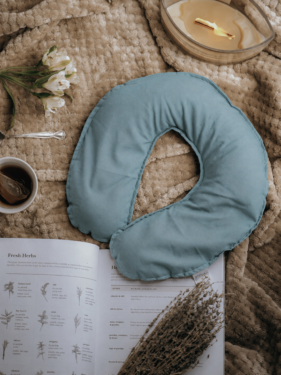 Weighted Neck Pillow for Vagus Nerve & Nervous System Support | Hot or Cold Aromatherapy