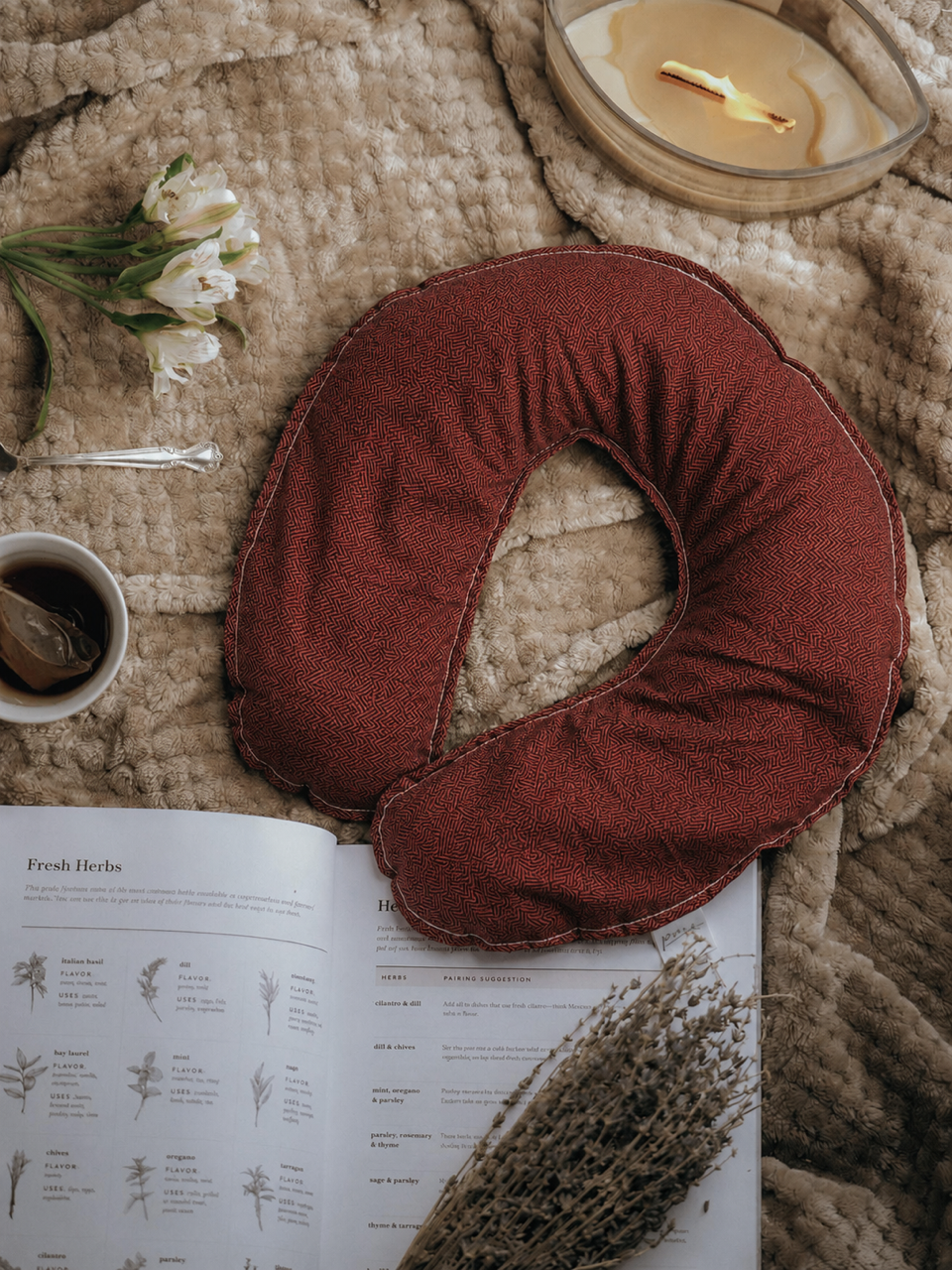 Weighted Neck Pillow for Vagus Nerve & Nervous System Support | Hot or Cold Aromatherapy