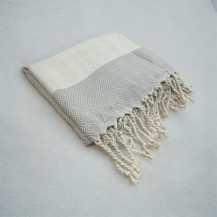 Parker Mountain Comfort Wraps Accessories Beige Turkish Towel - Peshtemal