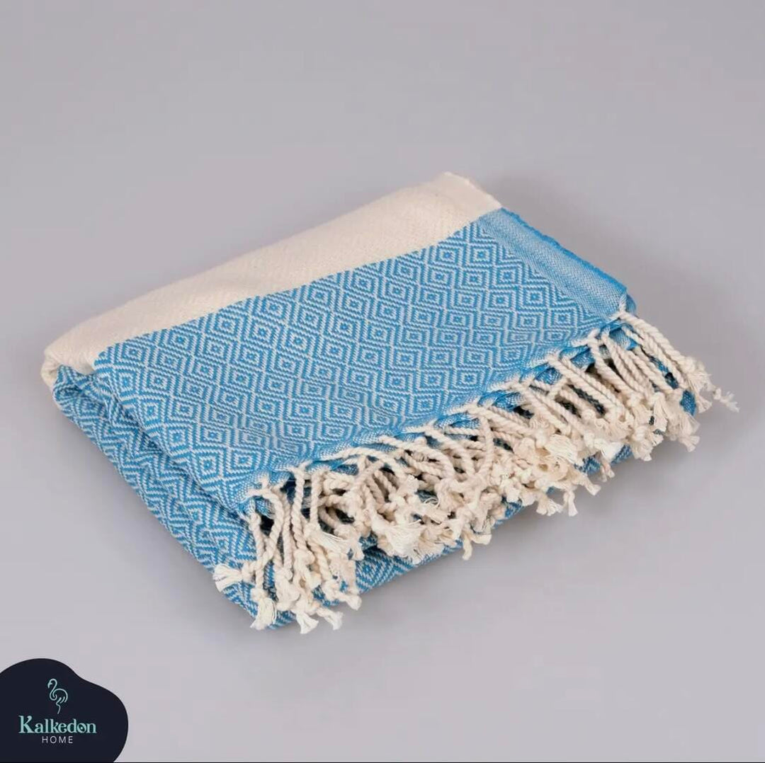 Parker Mountain Comfort Wraps Accessories Teal Turkish Towel - Peshtemal
