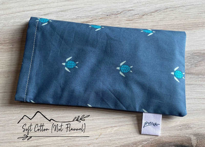 Parker Mountain Comfort Wraps  Blue Turtles / Unscented Eye Pillow | over your eyes or spot treatment anywhere on your body