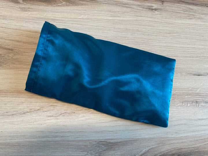 Parker Mountain Comfort Wraps  Teal Silk Blend / Unscented Eye Pillow | over your eyes or spot treatment anywhere on your body